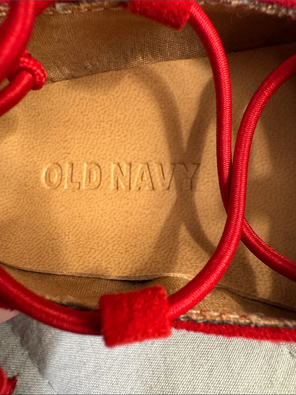 Elastic Laced Red Suede Baby Shoes